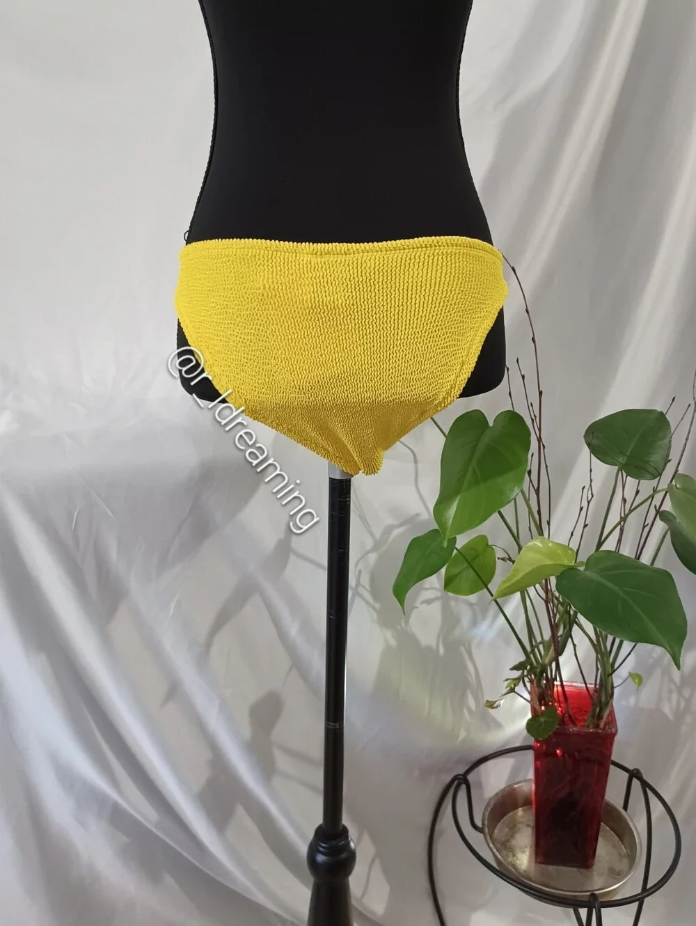 NWT Hunza G Jean Bikini Bottom In Sunflower One Size